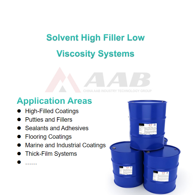 Solvent-free high filler dispersing agent industrial coating
